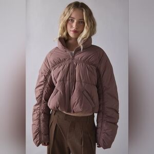 Urban Outfitters BDG Piper Ruched Cropped Puffer Jacket